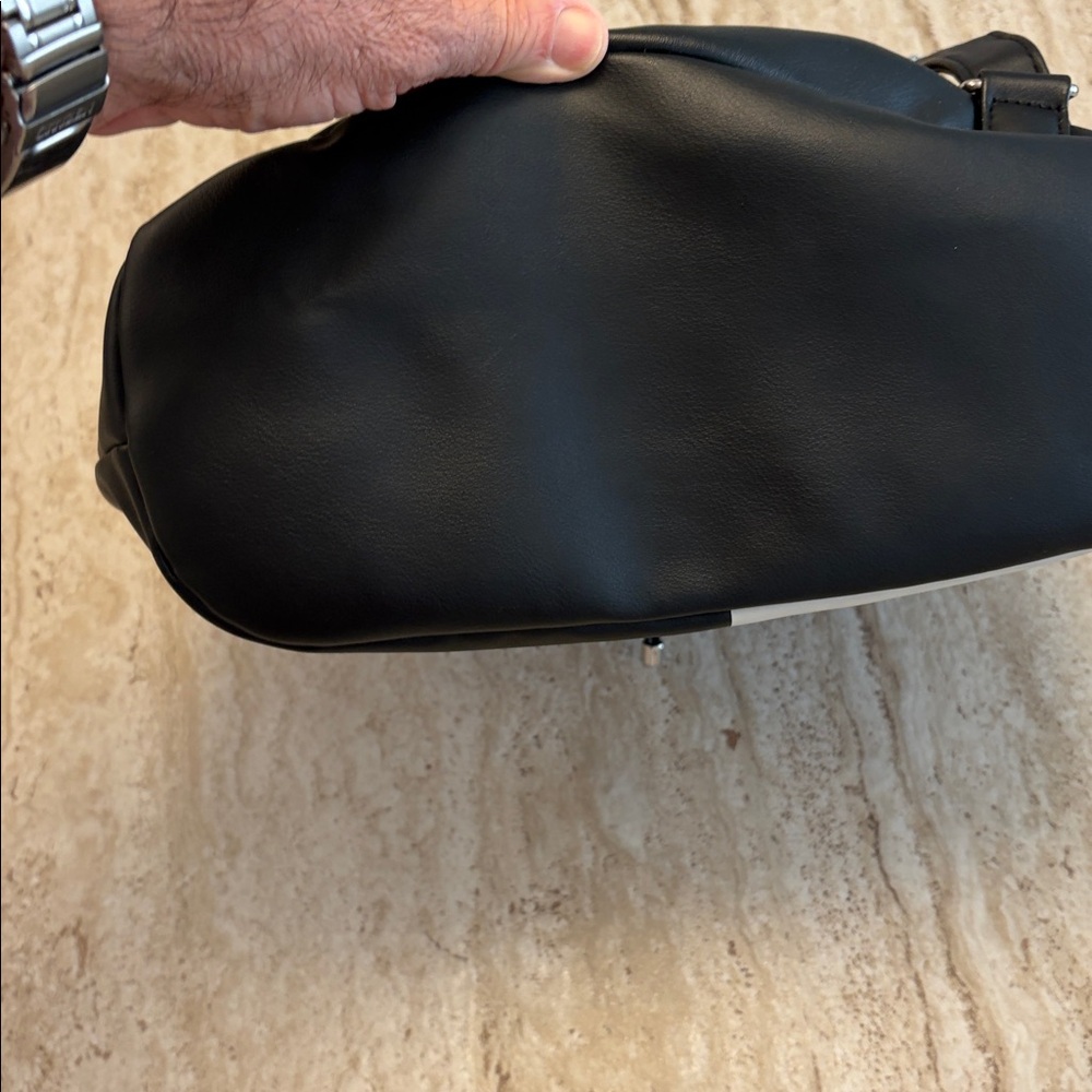 Disney Brand Micky Mouse Backpack in Soft Black and White Vegan Leather - Picture 3 of 7